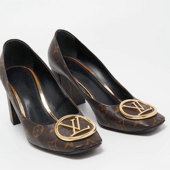Louis Vuitton Shoes Louis Vuitton Brown Coated Canvas Madeleine Pump Poshmark